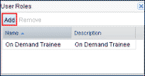 Add Security Roles
				  