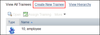 Create Trainee
				  