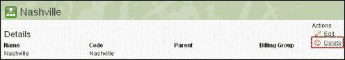 Delete Department link
				  
