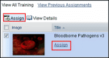 Training Assign link
				  